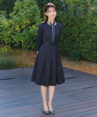 Tiaclasse 【選べる柄タイプ】プリーツスカーフ Bブルー