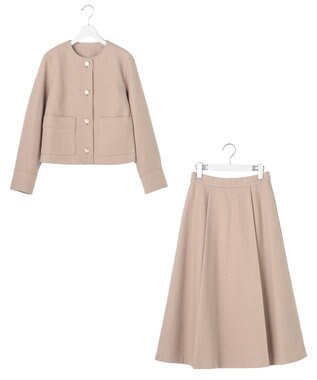 ANY SIS 【2SET】ジャケット × フレアスカート セット ベージュ