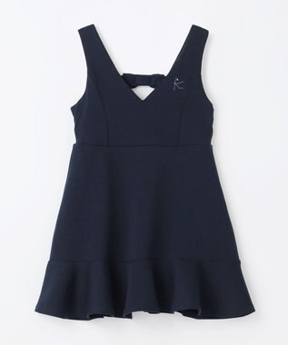 組曲 KIDS 【110-140㎝】ダンボールニット ジャンスカ ネイビー系