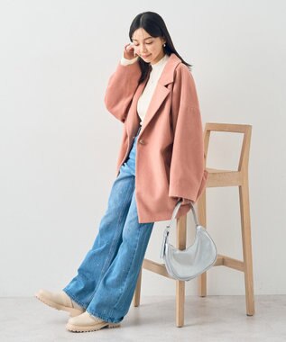 earth music&ecology オーバーテーラードジャケット　シャギー Pink