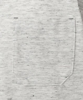 JOSEPH ABBOUD MOUNTAIN 【SPACE】リネンプレーティング天竺 ポケTシャツ ライトグレー系