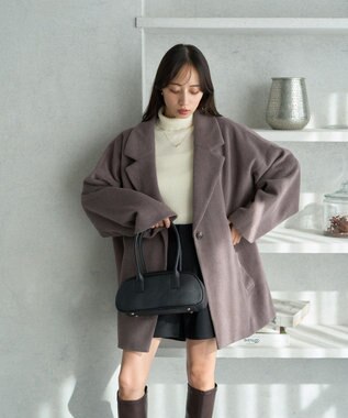 earth music&ecology オーバーテーラードジャケット　シャギー Dark Brown