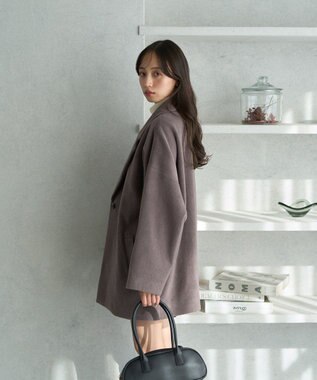 earth music&ecology オーバーテーラードジャケット　シャギー Dark Brown