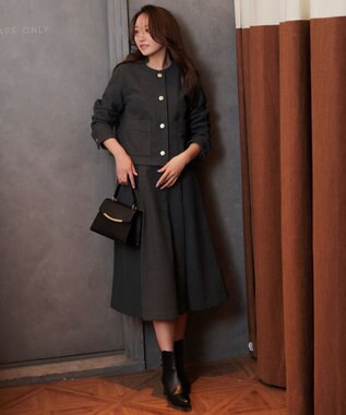 ANY SIS 【2SET】ジャケット × フレアスカート セット チャコール