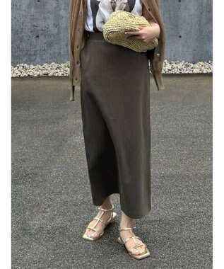 Green Parks バックスリットポンチスカート Khaki