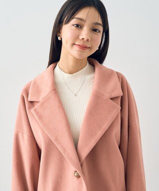 earth music&ecology オーバーテーラードジャケット　シャギー Pink