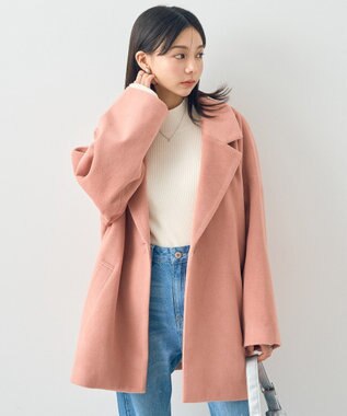 earth music&ecology オーバーテーラードジャケット　シャギー Pink