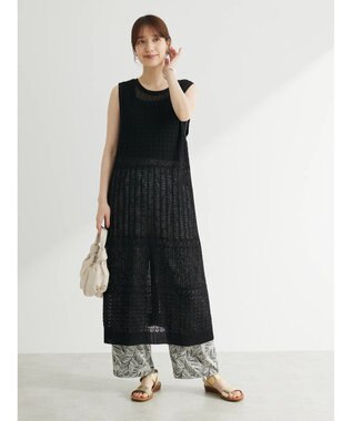 Green Parks アート柄イージーパンツ Charcoal Gray