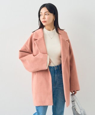 earth music&ecology オーバーテーラードジャケット　シャギー Pink