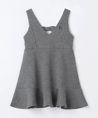 組曲 KIDS 【110-140㎝】ダンボールニット ジャンスカ グレー系