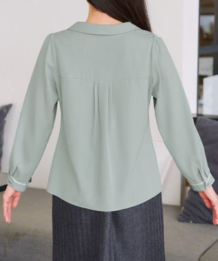 Tiaclasse レイヤードカラーブラウス ミント