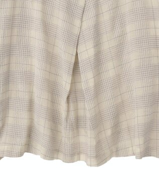 AMERICAN HOLIC シアーチェックショート丈シャツ Ivory