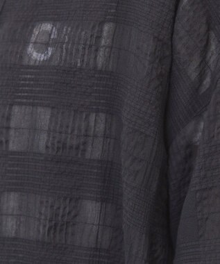 AMERICAN HOLIC シアーチェックショート丈シャツ Black