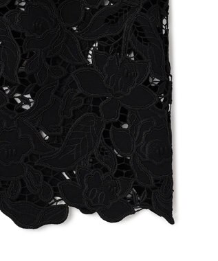 BEIGE， CITRINE / エンブロイダリーレースノースリーブブブラウス Black