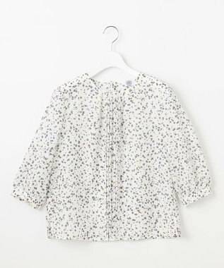 J.PRESS LADIES 【洗える】スパンローンフラワープリント クルーネック ブラウス オフベース系