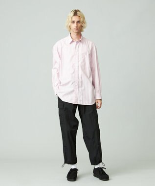 J.PRESS YORK STREET 【UNISEX】タイプライターストライプ シャツ ピンク系1