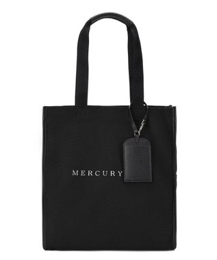 style code 【MERCURYDUO/マーキュリーデュオ】カードケース付　キャンバストートバッグ 推し活バッグ オールブラック