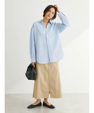 Green Parks ゆったりサッカーシャツ Sax