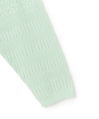 23区 L 【先行予約】ネオコンフォートストレッチ レーシーデザイン ニット スモーキーグリーン系