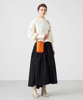 LA BAGAGERIE レザーステッチ　マルチポシェット オレンジ