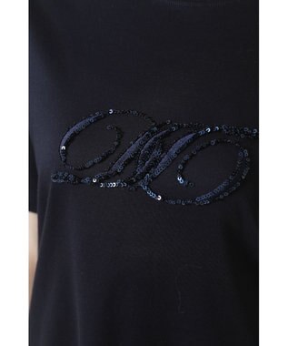 DAKS ロゴ スパンコール Tシャツ ラベンダー