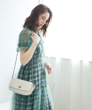 style code 【MERCURYDUO/マーキュリーデュオ】ストライプキルティング　フラップショルダーバッグ アイボリー