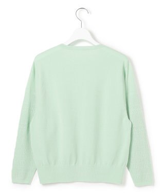 23区 L 【先行予約】ネオコンフォートストレッチ レーシーデザイン ニット スモーキーグリーン系