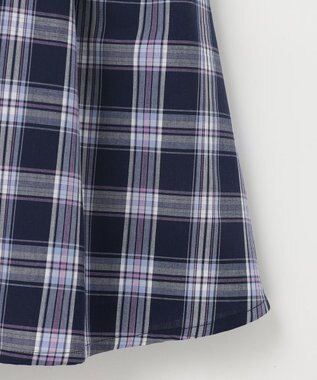 組曲 KIDS 【150-160㎝】プランタンチェック ワンピース ネイビー