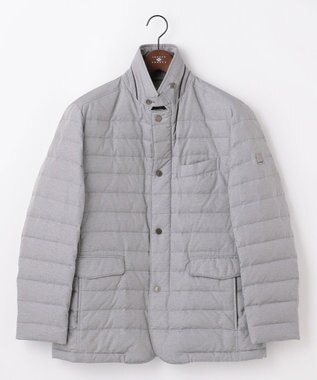 JOSEPH ABBOUD 【軽量/防風/形状記憶】インターレース ダウン ジャケット ライトグレー系