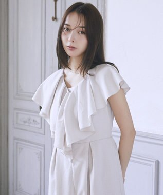 earth music&ecology ラッフルサロペット Ecru