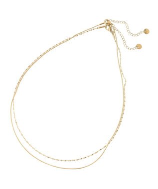 Green Parks ｅｖｅｒｙｗａｌｋ．ステンレス２本セットチェーンネックレス Gold