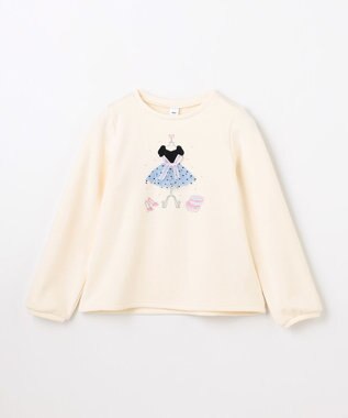 ANY KIDS ドレスモチーフ 裏シャギー トレーナー エクリュ