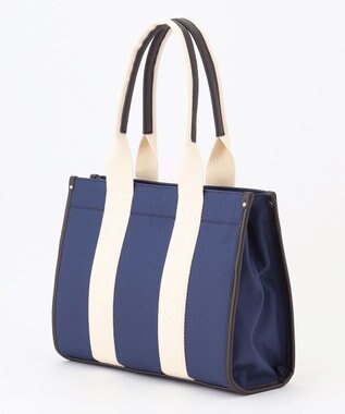 LA BAGAGERIE ロゴテープトートバッグ　Mサイズ ネイビー