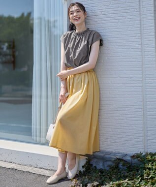 ANY 【抗菌防臭/速乾/手洗い可】エニィファンクション ノースリーブブラウス ブラックストライプ