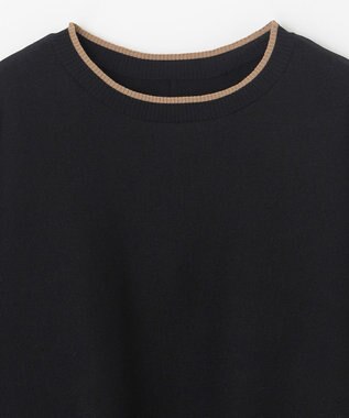 ANY 【2SET】バイカラーニット×布帛スカートセット ブラック×キャメル