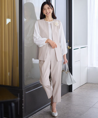 ANY L 【3SET】きちんと見え3点コーデセット（ブラウス＋ジレ＋パンツ）