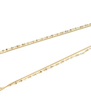 Green Parks ｅｖｅｒｙｗａｌｋ．ステンレス２本セットチェーンネックレス Gold