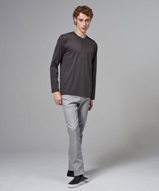 JOSEPH HOMME 新色追加【高機能素材】ハイゲージベアスムース　クルーネック長袖Ｔシャツ グレー系