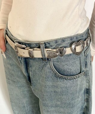 WEGO Lハートコンチョデザインベルト