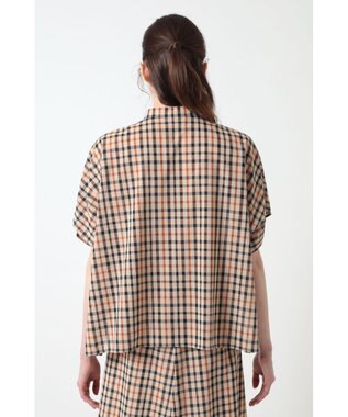 DAKS コットンボイル アシンメトリー ブラウス ハウスチェック