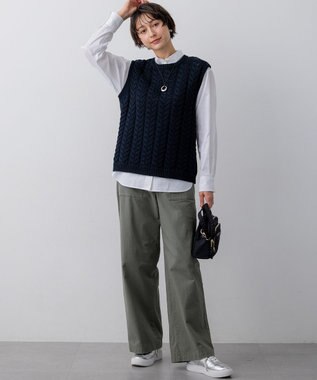 23区 L 【先行予約】スラブツイルストレッチ ベイカーパンツ カーキ