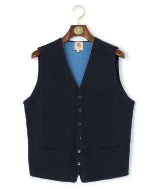 J.PRESS MEN ハイツイストヘリンボン ニットベスト ネイビー系