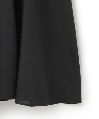 UNFILO 【洗える】リネンレーヨン カフタンワンピース ブラック