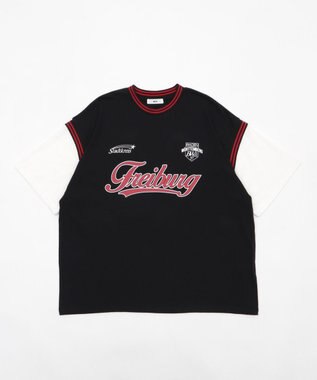 WEGO 【ユニセックス着用ITEM/MLサイズ展開】フェイクタンクグラフィックT（SS） ブラック