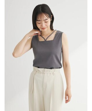 Green Parks マルチストラップテレコタンク Charcoal Gray