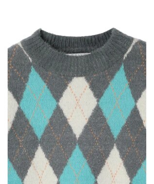 AMERICAN HOLIC バイパチアーガイルニットプルオーバー Gray Mixture