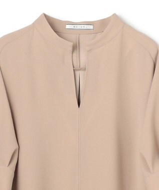 BEIGE， FLEUR / バックサテン プルオーバーブラウス Beige