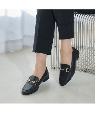 MODE ET JACOMO <carino>レザービットローファー ブラック