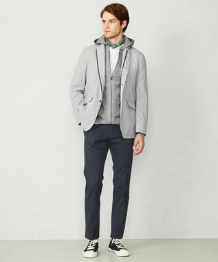 JOSEPH ABBOUD パワーストレッチワッシャー ブルゾン ライトグレー系