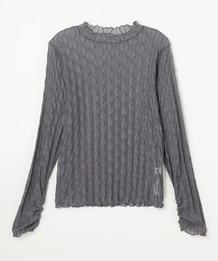 ANY L レースインナートップス グレー